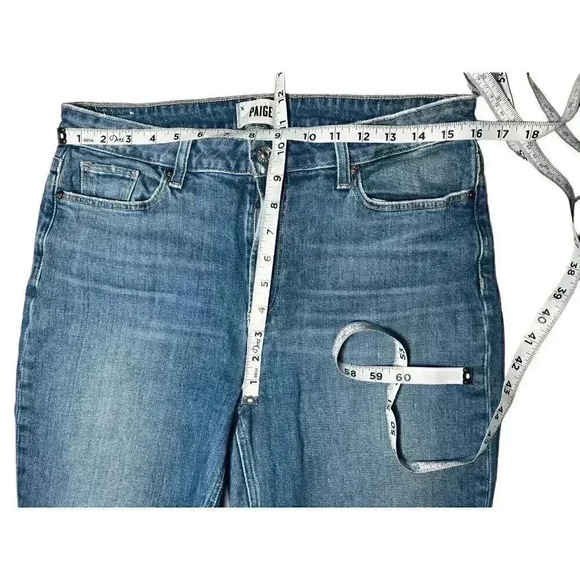 Paige Hoxton Slim High Rise Ankle Casanova Distressed Stretch Jeans 32 - Picture 5 of 10
